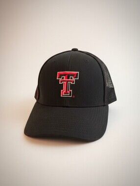 Signatures NCAA Black Texas Tech Red Riders Basketball Mesh Mens Trucker Cap Hat